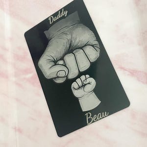 Carte portefeuille en aluminium, Carte portefeuille gravée, Cadeau fête des pères pour papa, Cadeau personnalisé pour papa, Carte en aluminium pour père, cadeau