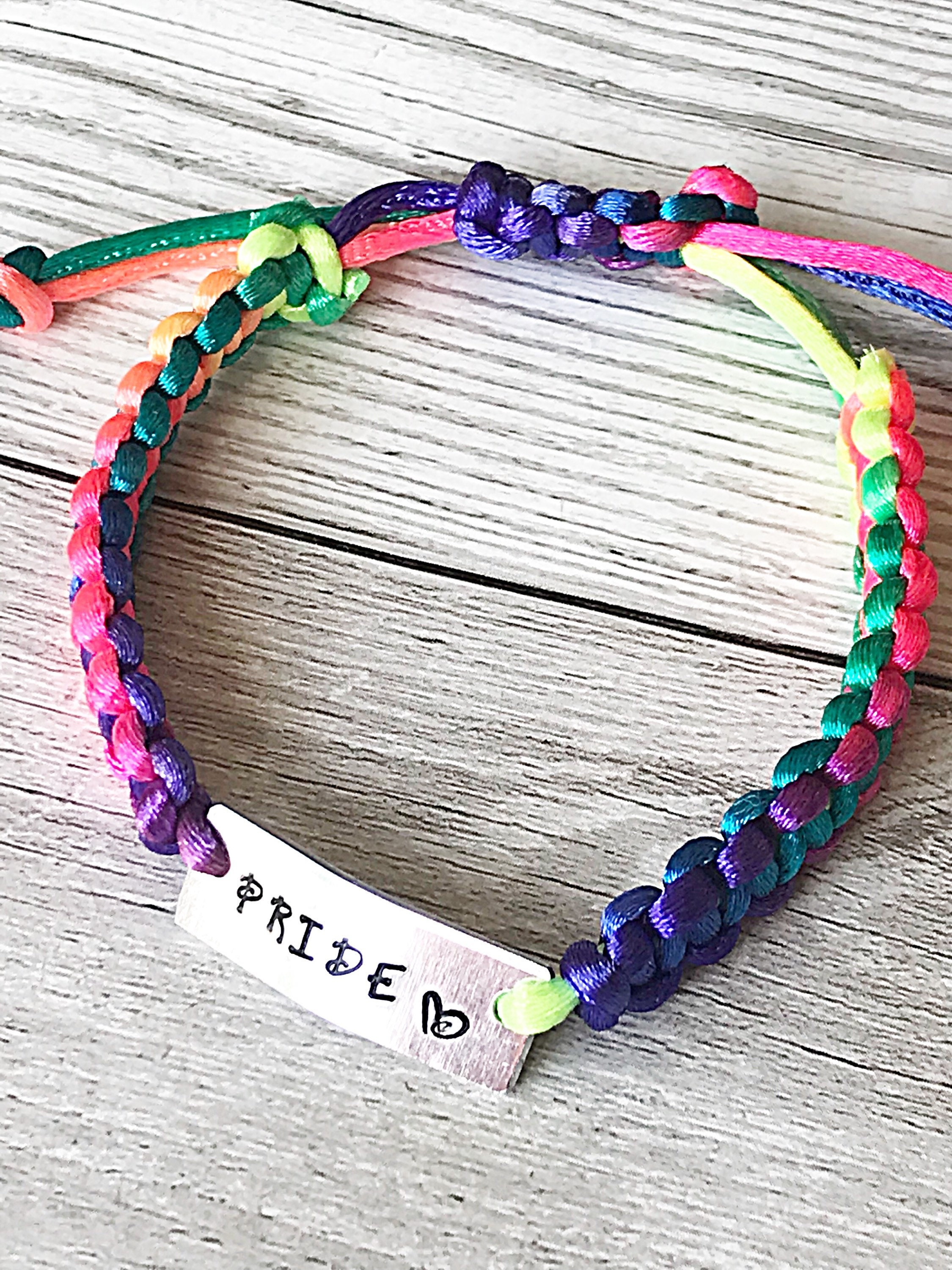 Gay Pride Bracelets Unisex Bracelet LGBT Bracelet Adjustable Etsy