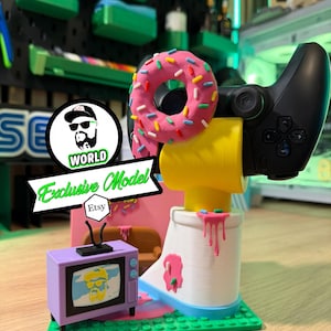 TV-Show-Donuts-Controller-Unterstützung – Edition H | 3D-Diorama | Einzigartiges Gaming-Zubehör