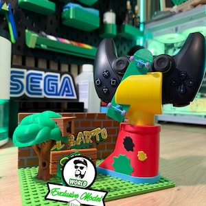 Support Manette TV Show animé Jaune - Edition B | Diorama 3D | Accessoire gaming unique