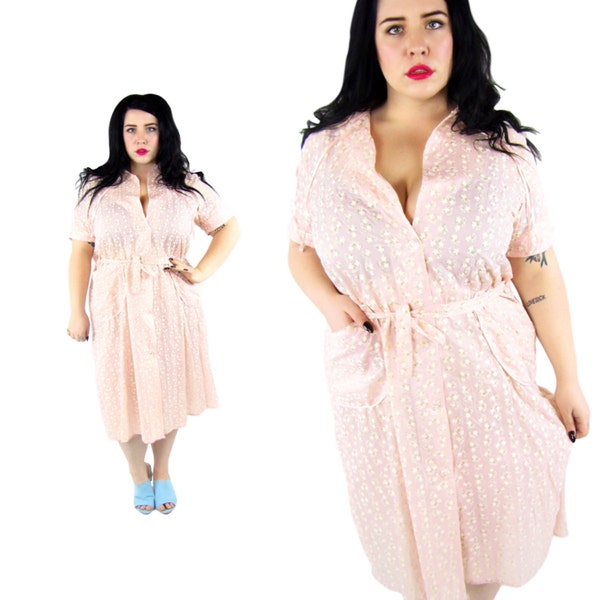 Plus Size Vintage 1940's Dressing Gown - Size XL