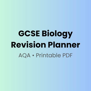 AQA GCSE Biology Revision Planner | Study Checklist, Formula Guide (Printable PDF)