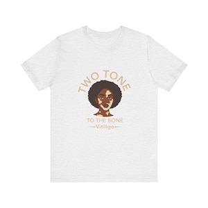 Two Tone Vitiligo Illustration Tee | Two-Tone Face Graphic T-Shirt