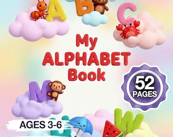 Alphabet Tracing Book • Kindergarten Preschool ABC Writing Activity Pages (PDF Download)