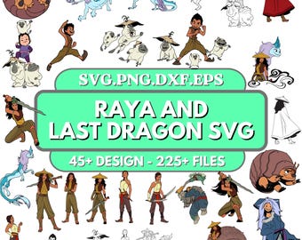 Dragon Cartoon SVG Bundle, Last Dragon PNG, Digital files, Cricut, Layered design, dxf, eps, pdf, svg, png