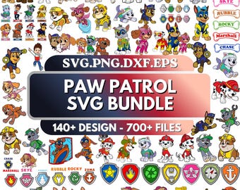 Paw Ty SVG Bundle, Digital Vector Cut File, Svg,Png, Dxf, Eps, Kids Birthday Designs, Cricut Files, Sublimation Clipart, Cartoon Svg