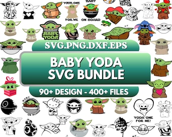 Baby Yoda SVG, Grogu PNG, The Mandalorian Clipart, Star Wars Svg, Cut Files For Cricut, Silhouette