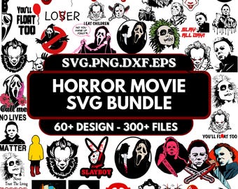 Horror SVG Mega Bundle, Halloween SVG Bundle, Helloween Clipart, Knife Svg, Halloween Horror, Horror Svg, Scary Svg, Horror Friends SVG