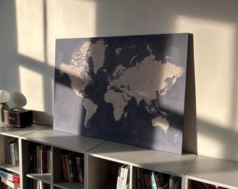 Moderne minimalistische Weltkarte | Large (A0) Digitaler Sofortdownload | Reise Dekor