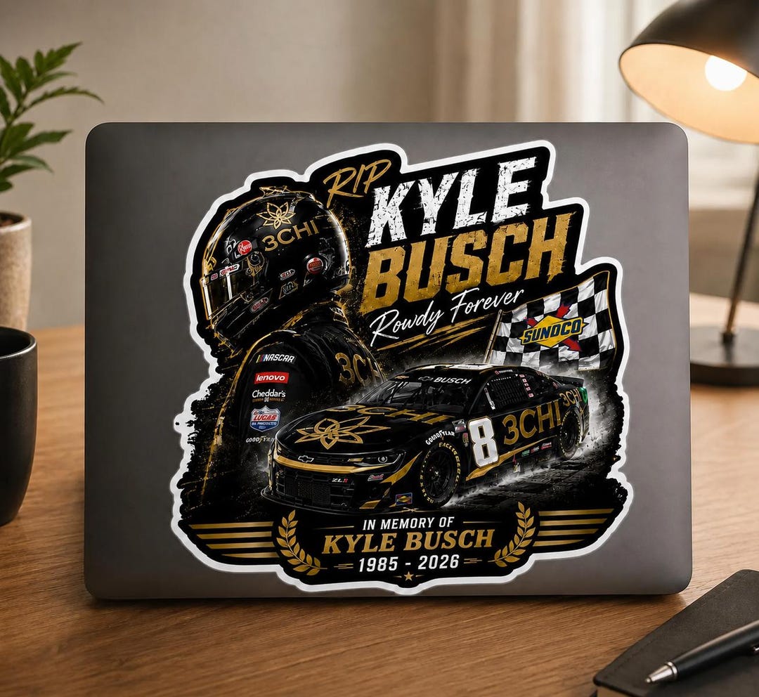 Rowdy Window Sticker Vintage Kyle Busch Memorial Sticker, Forever Rowdy Magnet, NASCAR ...