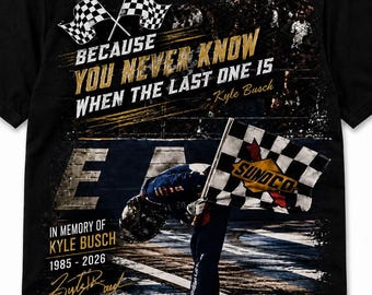 Kyle Busch Tribute Tee, Legend Memorial Tee, RIP Rowdy Tee, Racing Shirt, Racing Fan Tee, Legend Shirt