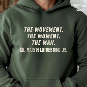 Sudadera con capucha de Martin Luther King Jr., jersey de los derechos civiles de MLK, homenaje al Mes de la Historia Negra