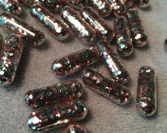 Cotton candy, glitter pill,