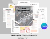 Fitness Planner PDF: Editable Daily Wellness & Habit Tracker - Meal Logs