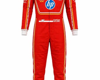 Charles Leclerc Ferrari Racing Suit Replica | Formula 1 Jumpsuit (Custom Sizes)