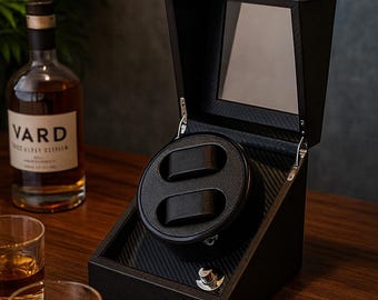 Spersonalizowane pudełko na nakręcanie zegarków, monogramowana gablota, prezent dla mężczyzn