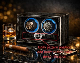 Luksusowy drewniany nakręcacz zegarków, 1-8 gniazd, niebieska dioda LED, obudowa z cichym silnikiem