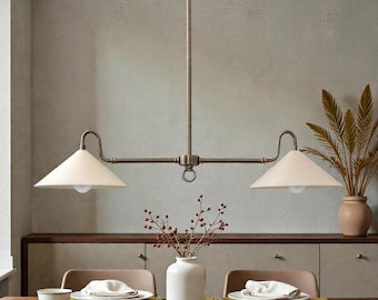 Messing kroonluchterverlichting • Moderne plafondlamp uit het midden van de eeuw • Armatuur in Spoetnik-stijl