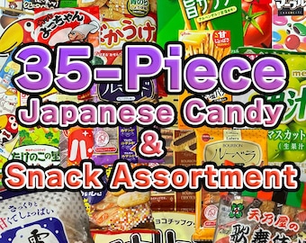 35-delad japansk snacks-överraskningslåda