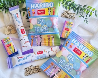 Personalized candy bar for a girl's birthday | Children's birthday decorations | Personalized candy bags | Party favors | LEGAMI theme