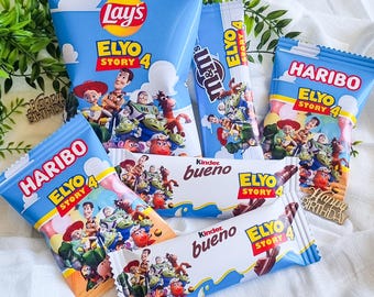 Personalized mixed birthday candy bag | Candy bar decoration | | Birthday decoration | Personalized gift | Toy Story theme