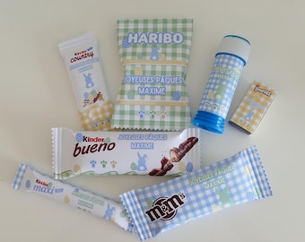 Personalized confectionery | Personalized candy | Children's birthday decorations | Children's party stationery | Easter theme or other themes of your choice
