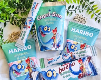Personalized children's birthday party | Personalized candy bags | Children's candy bar decorations | Party stationery | Zootopia theme
