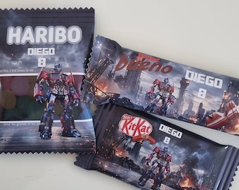 Personalized Kinder Surprise Eggs | Personalized Decorations | Children's Birthday Parties | Custom Stationery | TRANSFORMERS Theme or Other Choices | Candy Bar