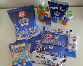 Personalized Candy | Personalized Decorations | Children's Birthday | Personalized Kinder Surprise | PAW Patrol Theme or Other Choices | Candy Bar