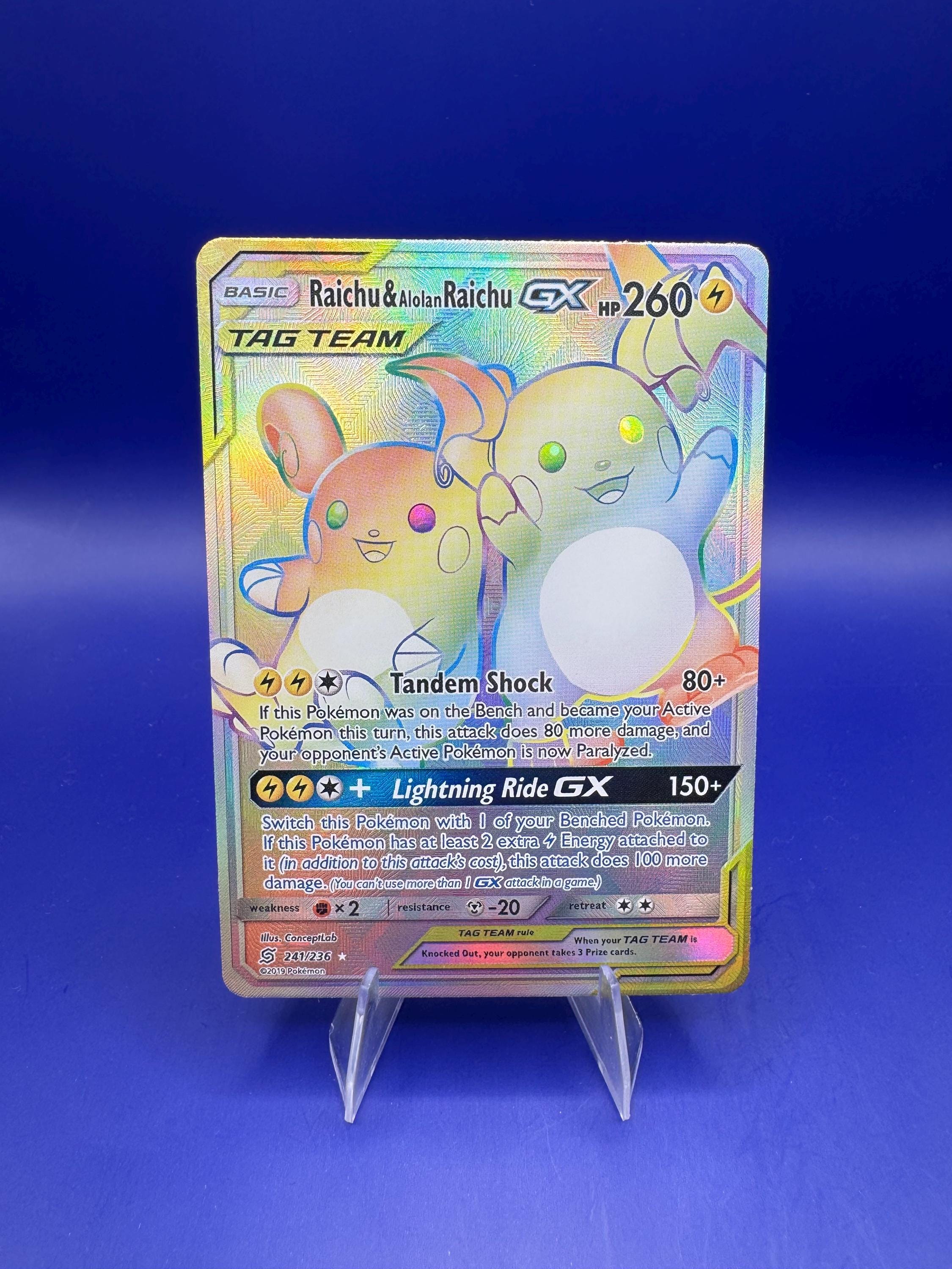 pokemon tag team cards rainbow rare Amazon.com: Pokemon 100+ Rainbow Rare Cards Binder Collection Includes 5  foils in Any Combination and at Least 1 of The Following Cards, EX and GX,  FA, Secret Rare, Tag Team, Unified Minds :