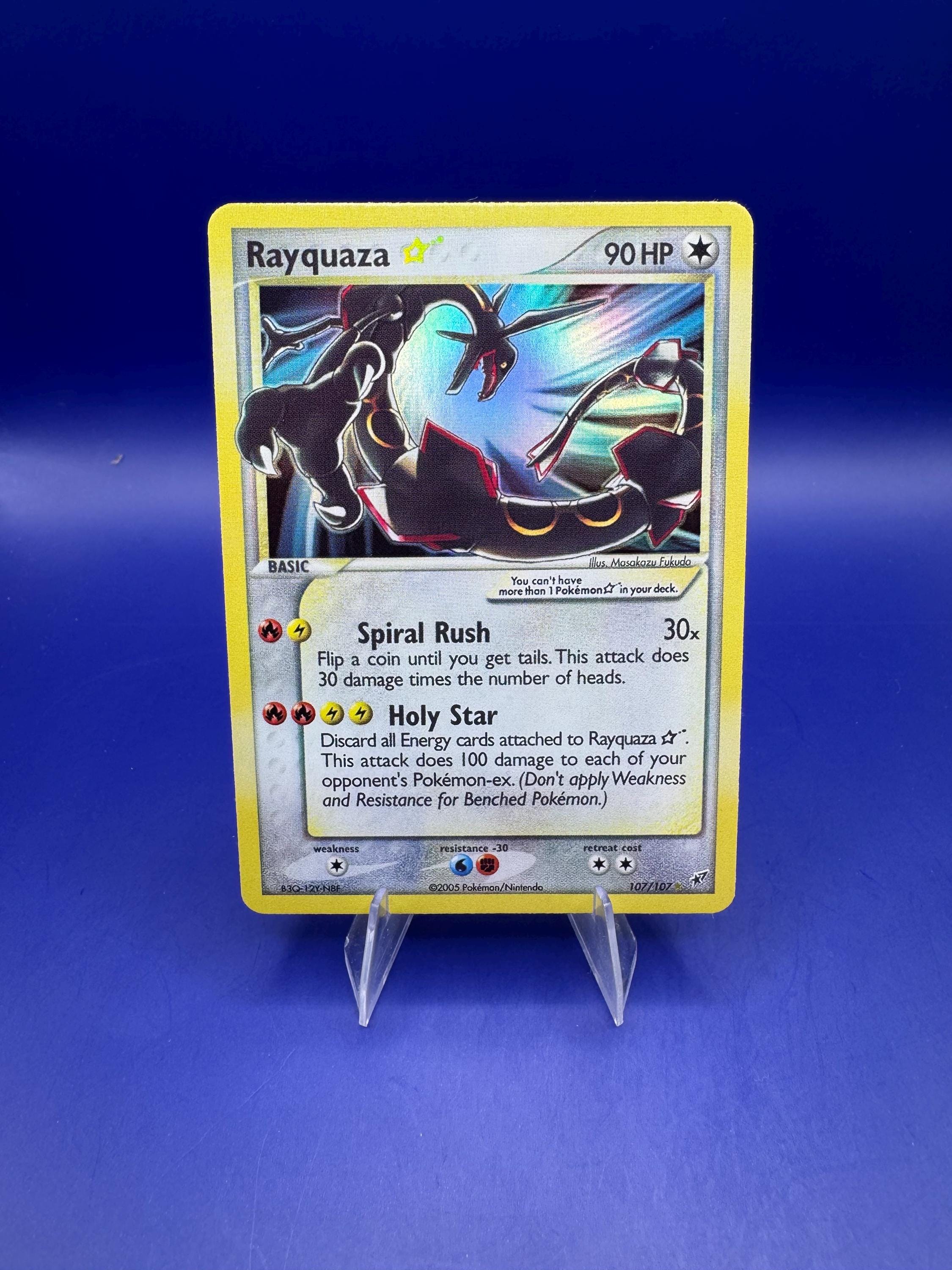 Rayquaza Gold Star Proxy - EX Deoxys 107/107 - Etsy