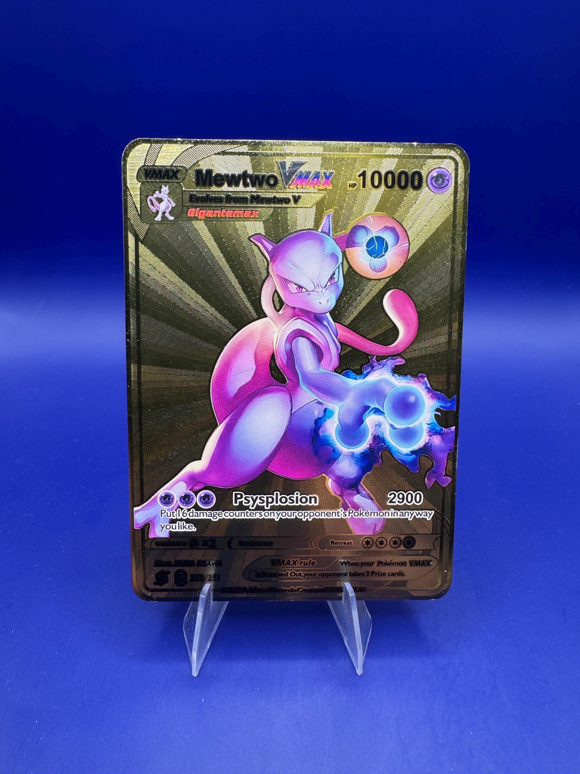 metal pokemon cards mewtwo 1999 Pokemon Mewtwo 23k Gold Card 100% Authentic