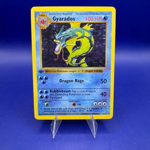 gyarados pokemon card first edition 1st Edition Kanto Base Starters Set (Shadowless) (4) 1999 MP-DMG|  TradingCardSets.Com main image 1