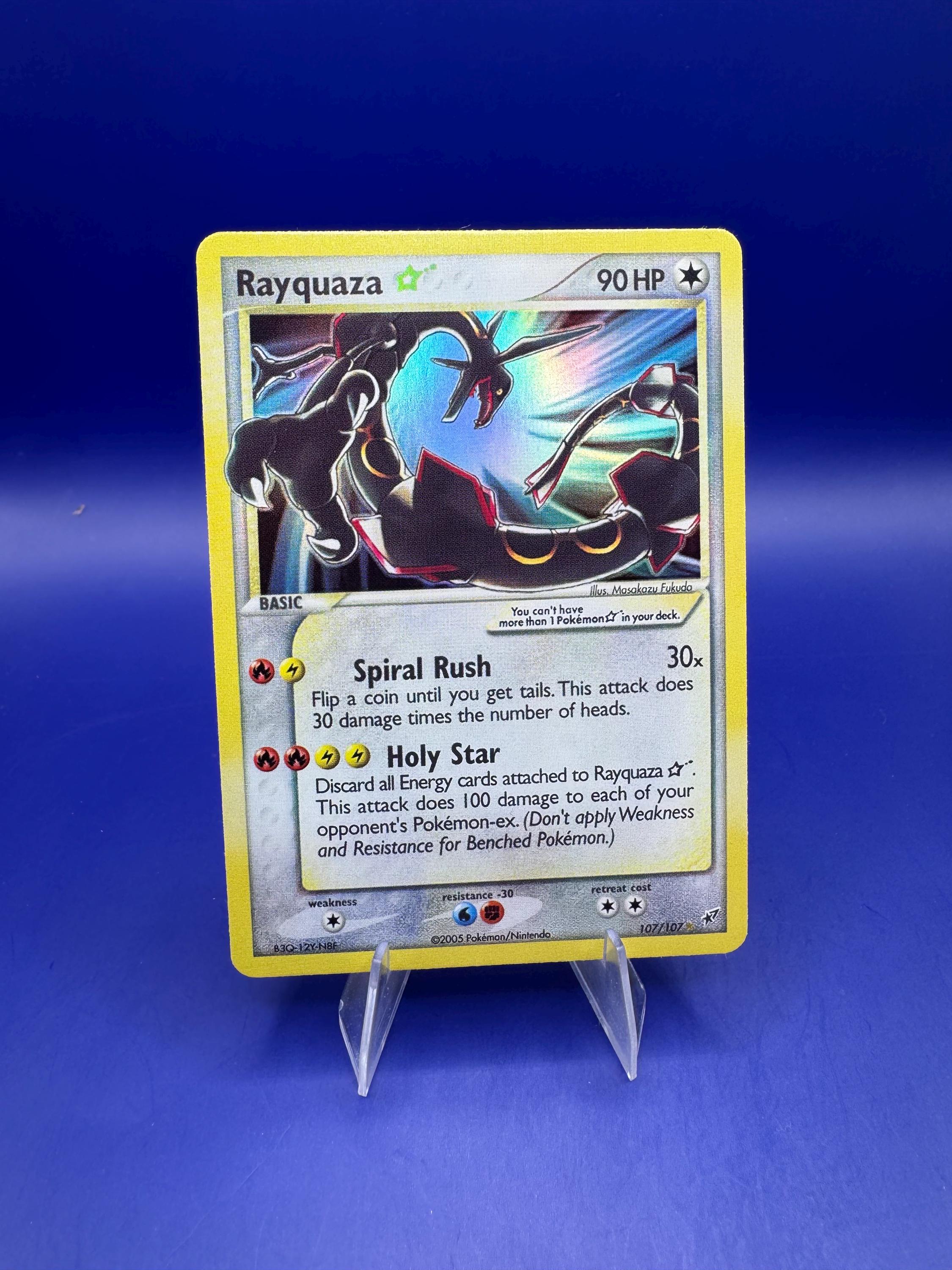Rayquaza Gold Star Proxy - EX Deoxys 107/107 - Etsy