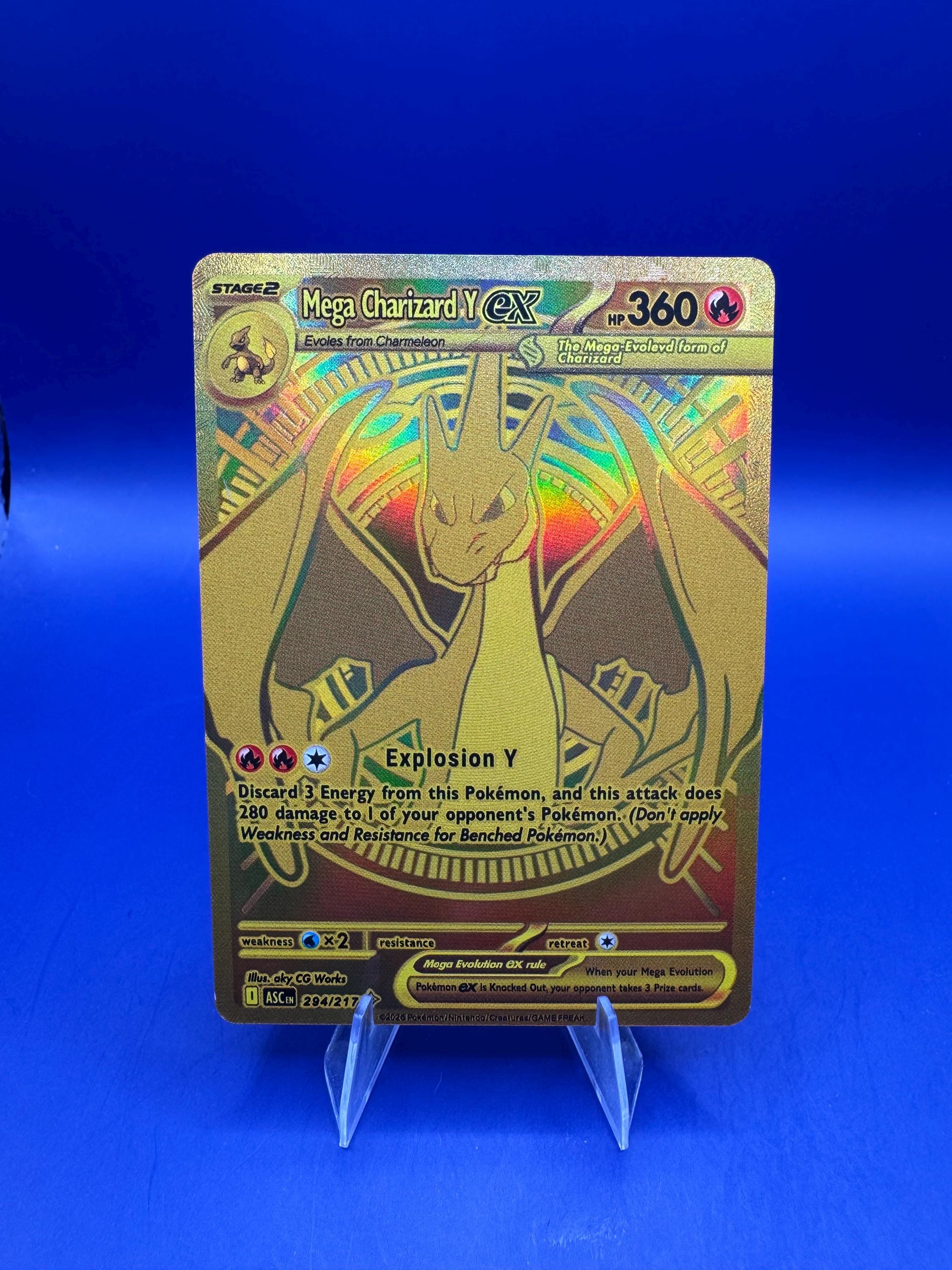 Mega Charizard Ex Y Gold - Etsy