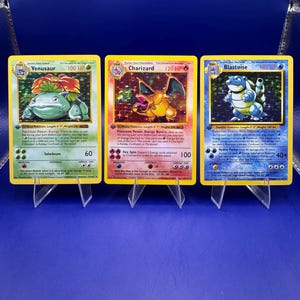 Classic Trio Proxy Cards - Charizard, Blastoise, Venusaur