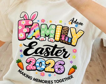 Retro Easter Family Shirts | Matching Bunny PNG 2026 (Digital Download)