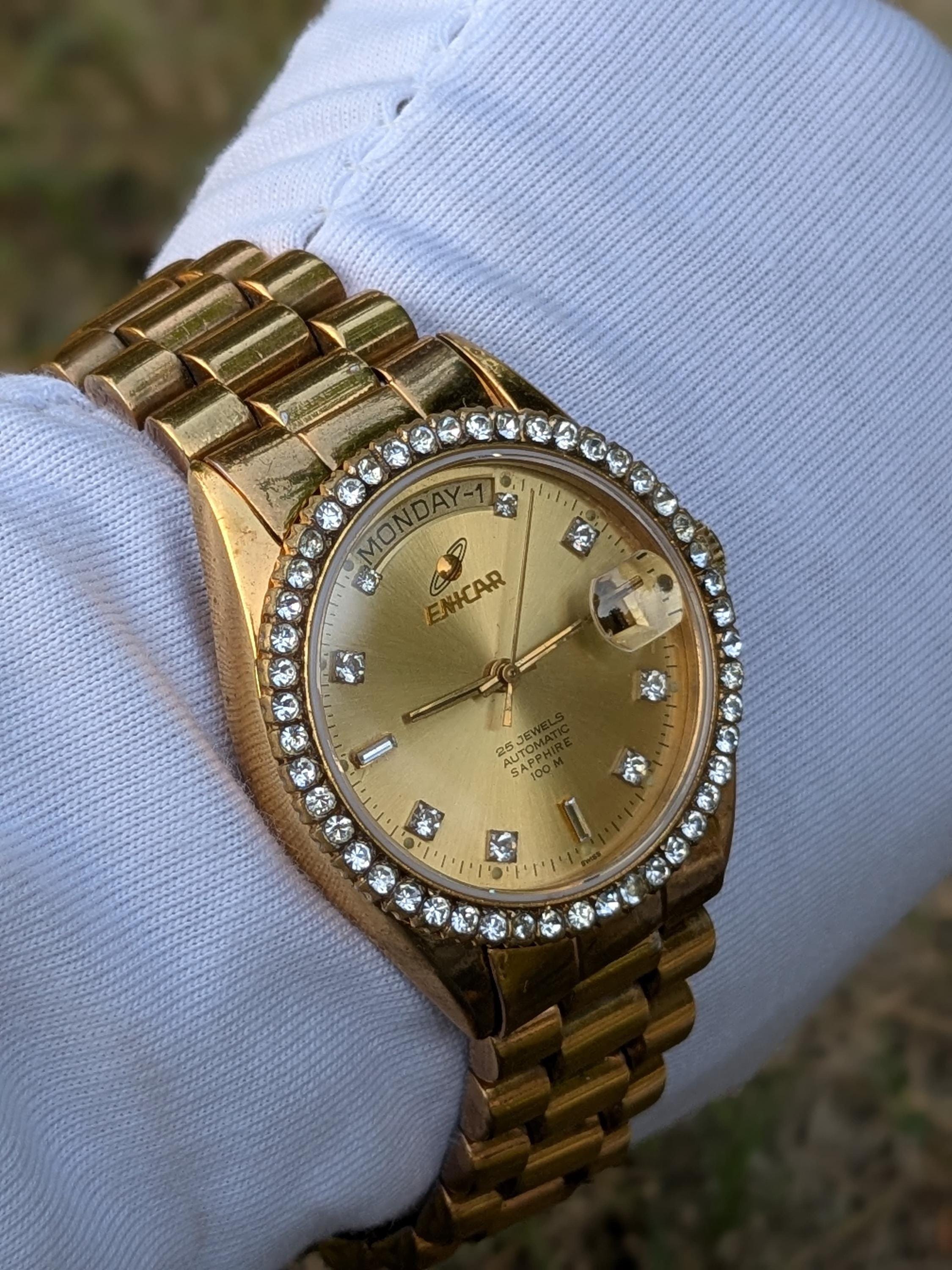 Vintage Enicar President Ultra Sonic 25jewels Automatic Wrist