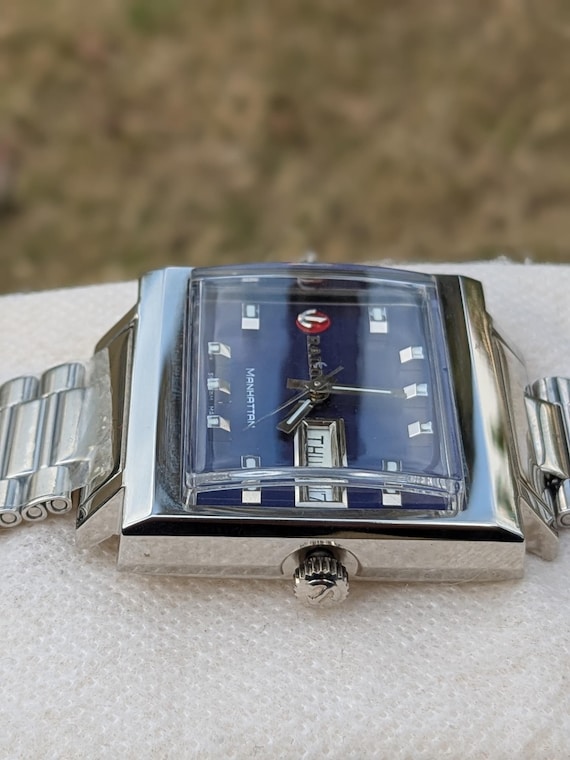 RADO マンハッタン Vintage Rado Manhattan Automatic Day-date Men's Watch – Royal Blue