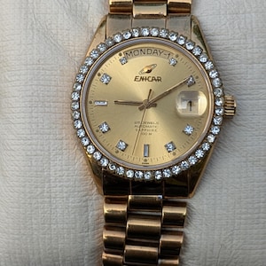 Gold enicar watch - Etsy 日本