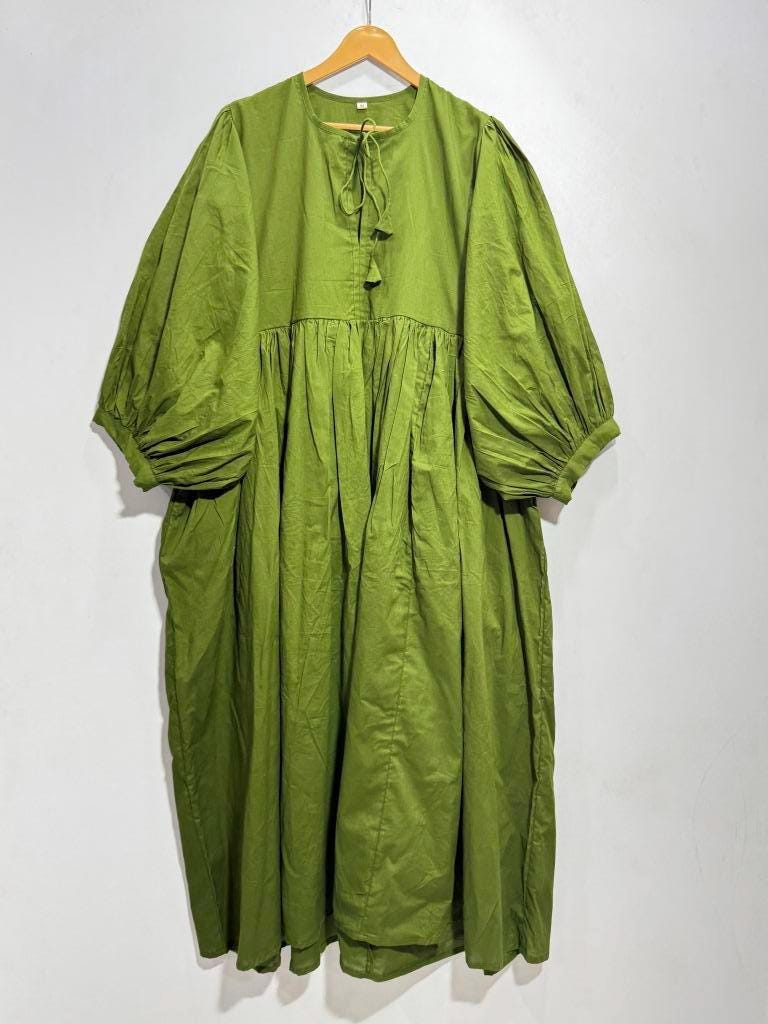 Green Gauze Dress - Etsy Green Gauze Dress - Etsy