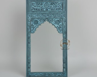 Hand-Carved Wood Jharokha | Antique Rajasthani Wall Decor