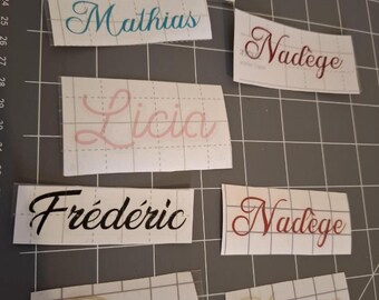 Personalized Name Sticker | Custom Adhesive Vinyl | 7, 10, 15, 20 or 30 cm | Multiple Colors | Door, Car, Decor