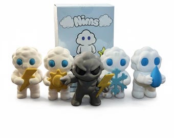 Caja Sorpresa Nims Serie 1 – Figura de Nube Impresa en 3D / Juguete de Diseño Adorable / Figura Misteriosa / Coleccionable de Arte Hecho a Mano