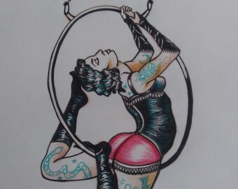 Swing,Original Ink drawing