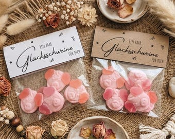 Glücksschweine Verpackung | Kleine Geschenkidee für Glück & Neuanfang | Glücksbringer | Druckvorlage PDF | DIY Mitbringsel