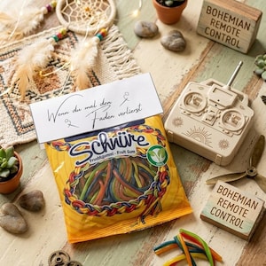 Gift Topper Strings Gummy Bears | When you lose the thread | Printable PDF template | Small gift | Fun gift idea