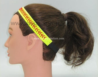 Softball Headband Yellow/red