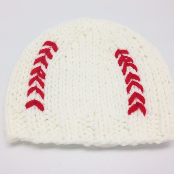 Baseball Knit Hat Etsy