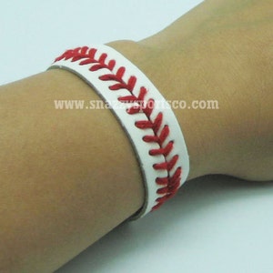 Leather Baseball Bracelet